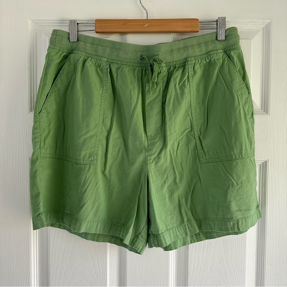 Free add on! NWOT Joe Fresh Twill Shorts in Dark Lime Green, size L - Picture 5 of 12